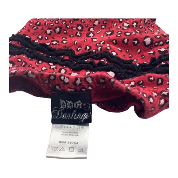 DDG Darlings Red Leopard Print Baby Girl Pants 12M Elastic Waistband & Ruffle - Picture 6 of 7